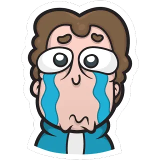 😭 伤心, 哭泣, 情绪化, 难过, 卡通, 角色, 眼泪 telegram sticker