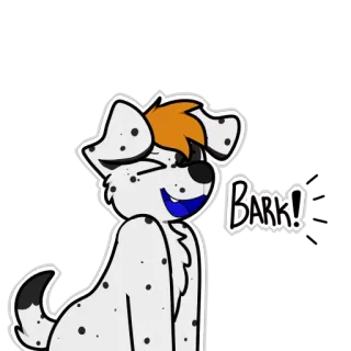 🐶 Bark! собака, щенок, пушистый, животное, лает, мультфильм telegram sticker