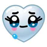 🥹 hati, menangis, sedih, emoji, kartun, imut, emotikon whatsapp sticker