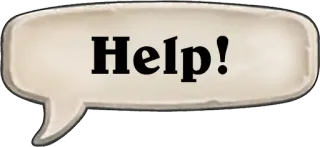 🆘 Help! aide, bulle de dialogue, assistance whatsapp sticker