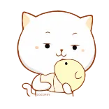 👶 gato, lindo, sticker, dibujo animado, animal telegram sticker