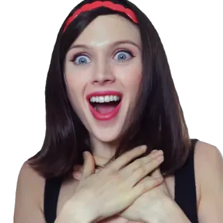😻 woman, excited, joyful, happy, surprised telegram sticker