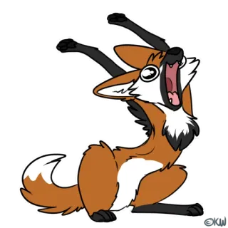 🤪 volpe, animale, cartone animato, adesivo, divertente, meme telegram sticker