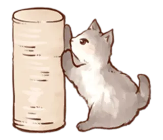 🐈 chaton, chat, animal, mignon, cylindre telegram sticker