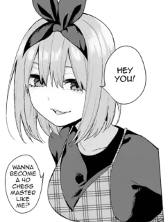 😏 HEY YOU! WANNA BECOME A 4D CHESS MASTER LIKE ME? Anime, Gadis, Catur, Catur 4D, Manga whatsapp sticker