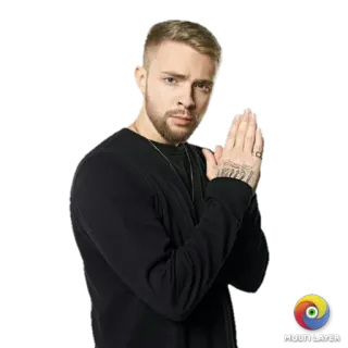 😕 uomo, ritratto, persona, tatuaggio telegram sticker