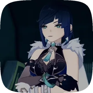 😈 Yelan Genshin Impact Yelan, Genshin Impact, Gra wideo, Postać, Anime telegram sticker