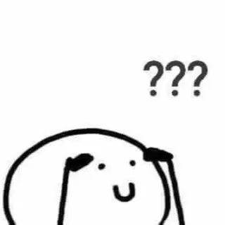 🤔 ??? 질문, 혼란스러움, 표정, 낙서, 그림 telegram sticker