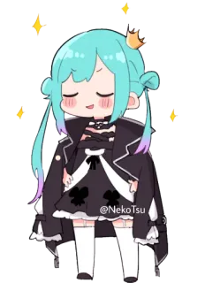 😊 @NekoTsu Anime, Kawaii, Garota, Chibi telegram sticker