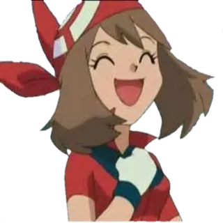 😄 May Pokemon Покемон, Май, Аниме, Мультфильм, Улыбка, Счастливый telegram sticker