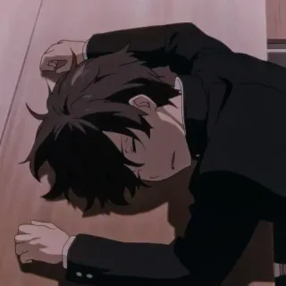😴 Anime, Junge, Uniform, Müde, Schüler telegram sticker