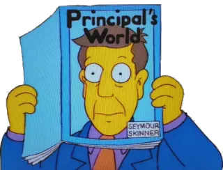 😝 Seymour Skinner The Simpsons Principal's World SEYMOUR SKINNER cartoon, comedy, tv show, principal, the Simpsons telegram sticker