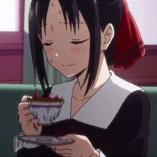 ❤️ Kaguya Shinomiya Kaguya-sama: Love Is War Аниме, Кагуя-сама, Любовь это война, Кагуя Синомия, Чай, Мило, Румянец telegram sticker