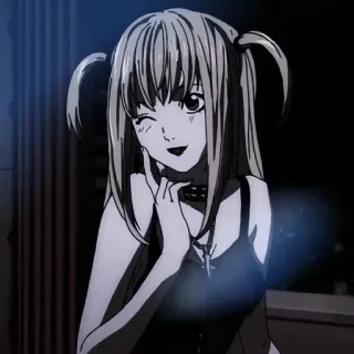 🧦 Misa Amane Death Note Anime, Manga, Goth, Süß, Zwinkern telegram sticker