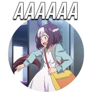 😁 AAAAAA 动漫, 尖叫, 卡通, 表情, 兴奋 whatsapp sticker