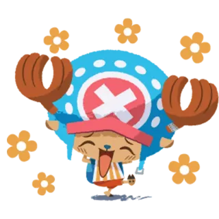 😆 Tony Tony Chopper One Piece anime, cartoon, character, One Piece, Tony Tony Chopper, sticker telegram sticker