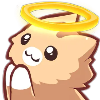 😇 животное, мультик, кот, милый, ангел, нимб telegram sticker