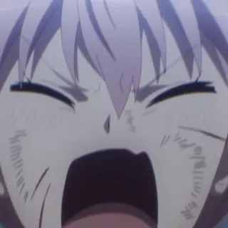 💕 アニメ, 叫び, 怒り, 顔, 困惑, 少年 telegram sticker