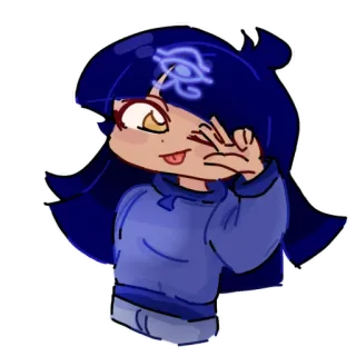 😜 Anime, Manga, Kawaii, Lindo, Chica, Pegatina, Dibujos animados, Ojo de Ra telegram sticker