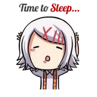 😪 Time to Sleep... сон, аниме, уставший, мультфильм, милый, отдых telegram sticker