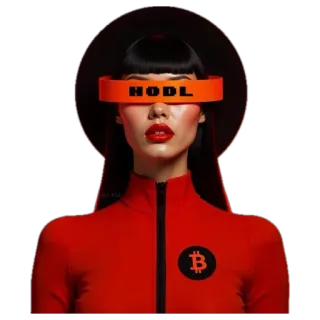 🫥 HODL criptomoneda, Bitcoin, HODL, finanzas, inversión, moneda digital telegram sticker