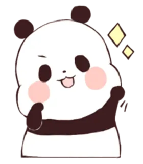 ✨ Panda, Schattig, Kawaii, Cartoon, Dier telegram sticker