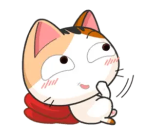 🌝 gato, fofo, desenho animado, animal, adesivo telegram sticker