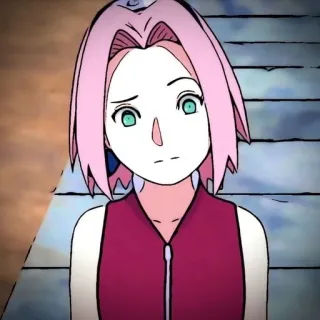😐 Sakura Haruno Naruto Sakura, Anime, Kreskówka, Haruno, Naruto, Dziewczyna, Nastolatka, Różowe włosy telegram sticker