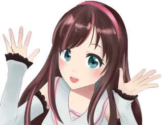👋 Kizuna AI Anime, Youtuber virtual, Kizuna AI, Vtuber, Kawaii, Fofo whatsapp sticker