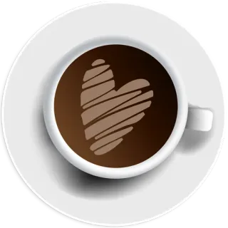 😘 coffee, heart, drink, love, cappuccino, latte, art telegram sticker