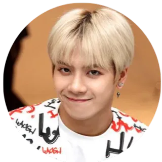 😊 WAGH K-pop, Ídolo, Masculino, Cantante, Moda, Pelo Rubio, Hombre telegram sticker