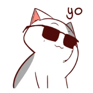 🕶️ yo cat, sunglasses, cool, animal, cartoon telegram sticker