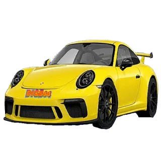 🚙 mobil, porsche, kuning, kendaraan, mobil sport telegram sticker