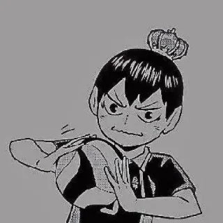 🏟️ Tobio Kageyama Haikyuu!! Anime, Pallavolo, Corona, Manga telegram sticker