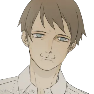 😚 @Swallow2ideology hombre, personaje, anime, dibujo animado, meme telegram sticker