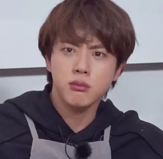 😟 Jin K-pop, personne, chanteur, sud-coréen, asiatique, célébrité telegram sticker