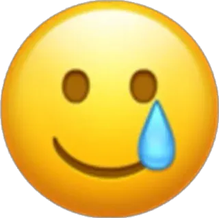 🥲 emoji, sad, crying, face, expression, emotion, tear telegram sticker