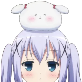 😑 Аниме, Девушка, Милый, Наклейка telegram sticker