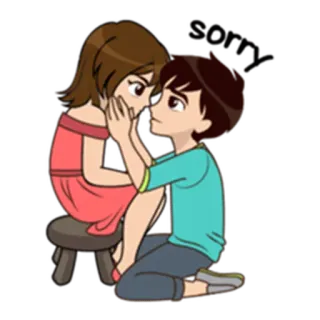 😢 pareja, dibujos animados, amor, romance, personajes, cariño telegram sticker
