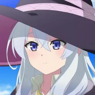 🍃 anime, girl, witch, hat, cute, manga telegram sticker