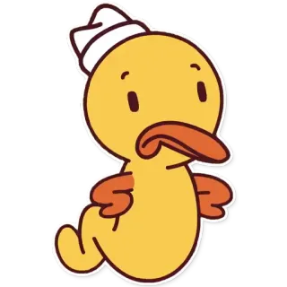 😥 утка, моряк, мультфильм, животное, милый telegram sticker