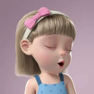 💜 소녀, 만화, 아이, 귀여운, 애니메이션 telegram sticker
