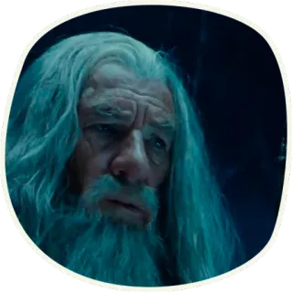 😐 Gandalf The Lord of the Rings 마법사, 판타지, 중간계, 늙은, 수염 telegram sticker