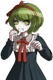 🌟 Monaca Towa Danganronpa anime, Danganronpa, Monaca Towa, spaventata, carina, ragazza telegram sticker
