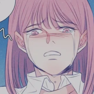🏳️‍⚧️ piangere, triste, anime, manga, emotivo, cartoni animati telegram sticker