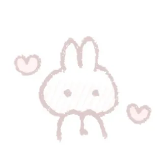 🩰 rabbit, bunny, cute, animal, heart, love, kawaii, sticker telegram sticker