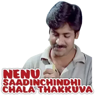 😅 NENU SAADINCHINDHI CHALA THAKKUVA telegram sticker