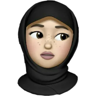 🙄 эмодзи, хиджаб, женщина, ислам, мусульманин, мемоджи telegram sticker