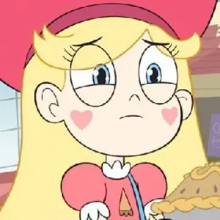 💫 Star Butterfly Star vs. the Forces of Evil Dibujo animado, Personaje, Triste, Tarta whatsapp sticker