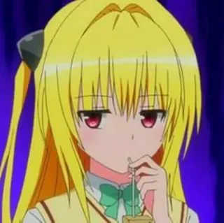 🎭 Lala Satalin Deviluke To Love Ru อนิเมะ, การ์ตูน, น่ารัก, ผมสีเหลือง, ผู้หญิง, ตัวละคร telegram sticker